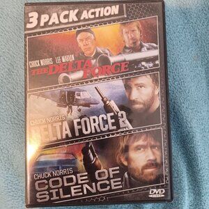 Chuck Norris 3-Movie DVD Set (Delta Force 1 And 2, Code Of Silence)